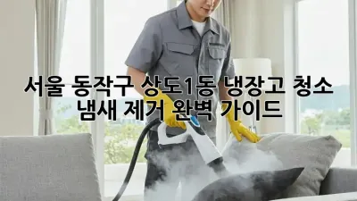 서울 동작구 상도1동 냉장고 청소: 냄새 제거 완벽 가이드